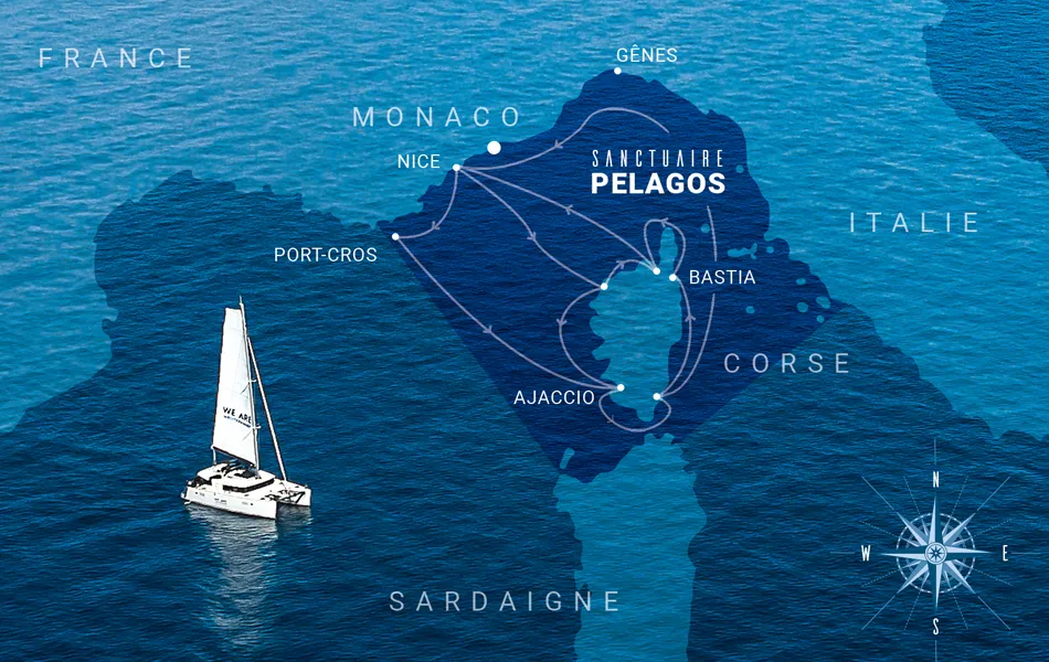 Carte du Sanctuaire Pélagos